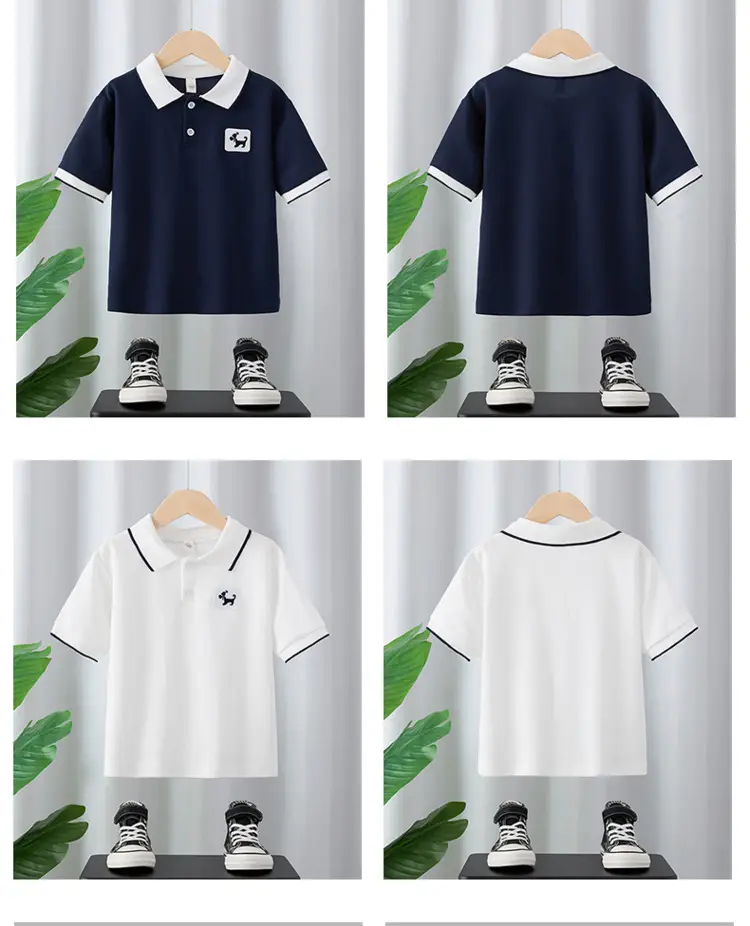 Boys Light Blue Polo Shirt Medium Large Summer 2025 — feature 3