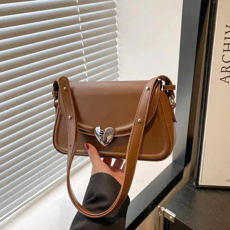 Brown Leather Crossbody Bag for Women - Image 6