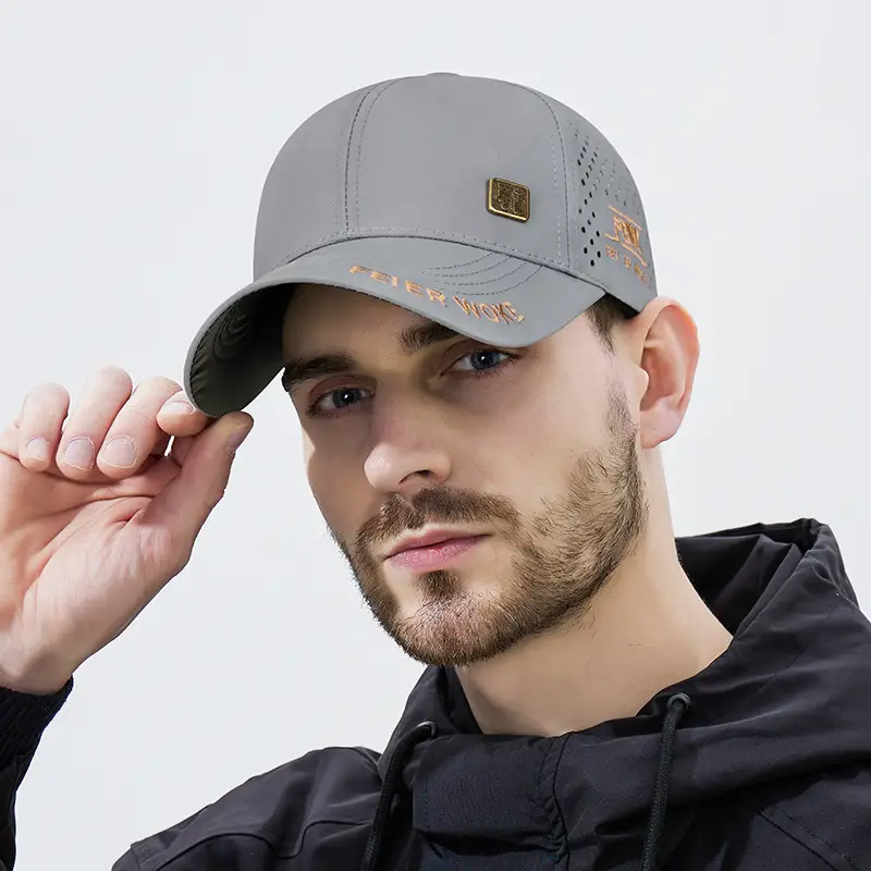 Men Mesh Cap Black Summer Outdoor Visor