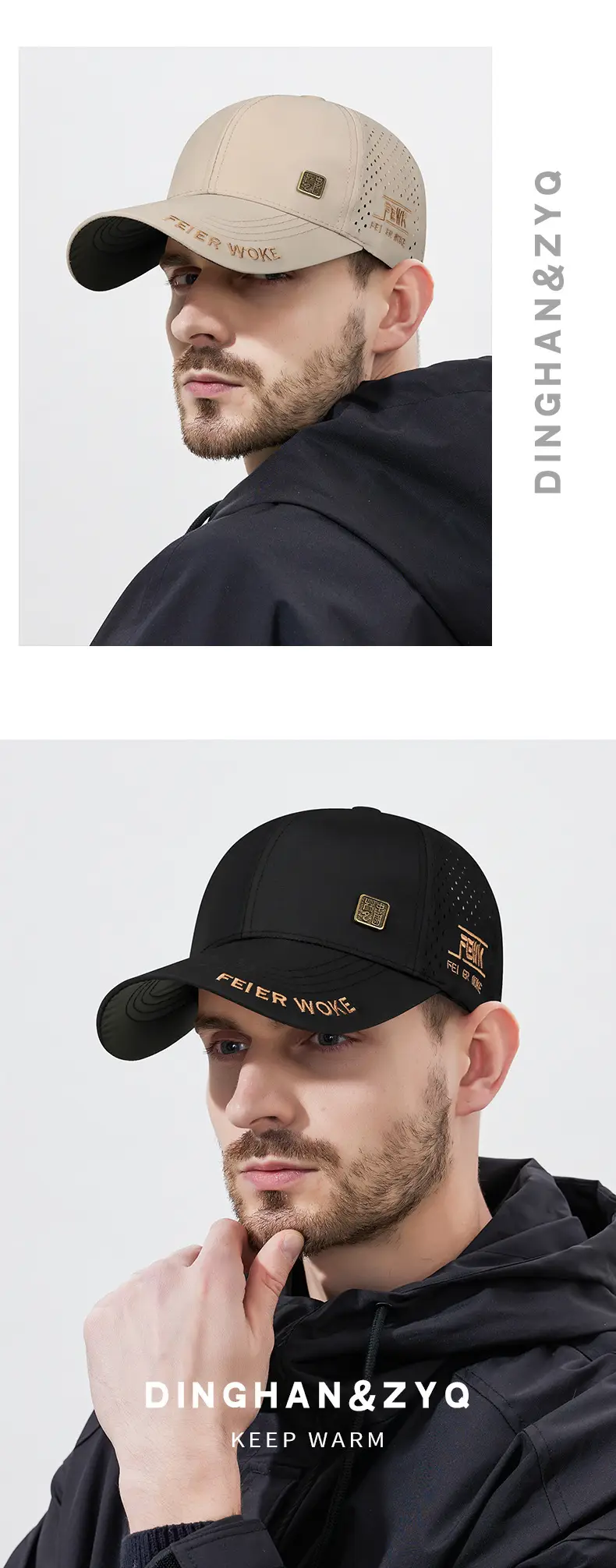 Men Mesh Cap Black Summer Outdoor Visor — feature 11