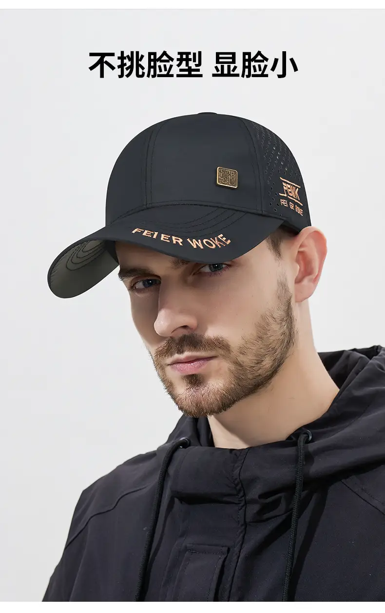 Men Mesh Cap Black Summer Outdoor Visor — feature 9