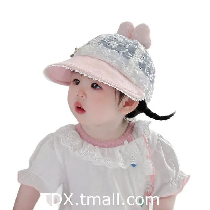 Baby Sun Hat with Lace Bow & Peaked Cap - Image 8