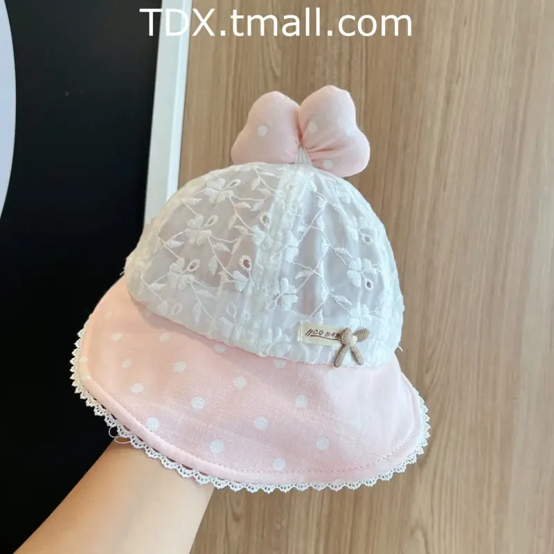 Baby Sun Hat with Lace Bow & Peaked Cap — feature 11