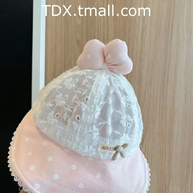 Baby Sun Hat with Lace Bow & Peaked Cap — feature 12