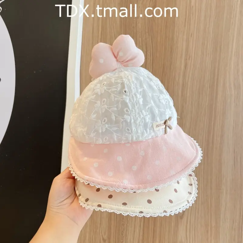Baby Sun Hat with Lace Bow & Peaked Cap — feature 8