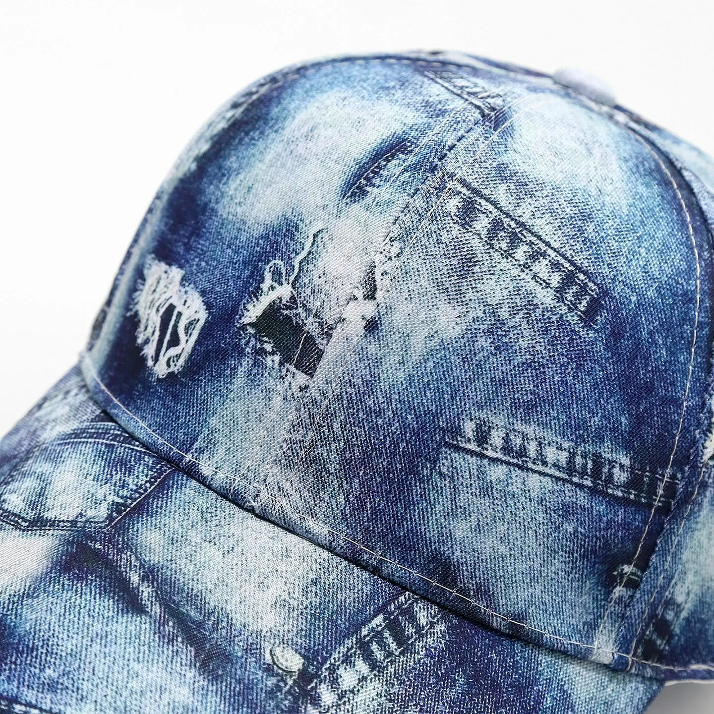 Women Printed Denim Baseball Cap Blue Sun Hat — feature 10