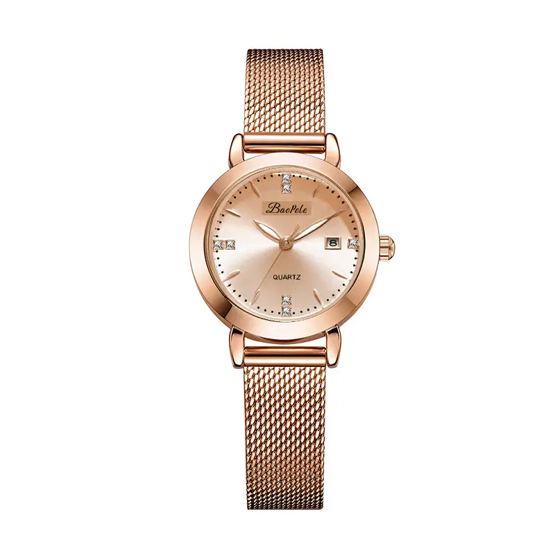 Women's Rose Gold Mesh Watch B3203L - Image 6