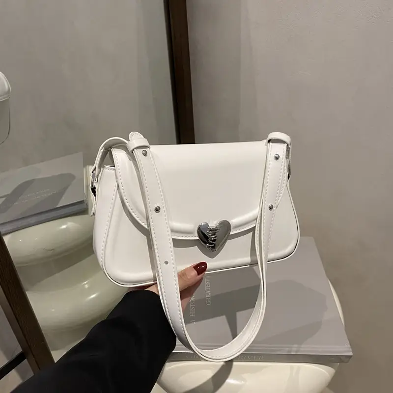 Pink Heart Lock Shoulder Bag for Women 2023 - Image 2