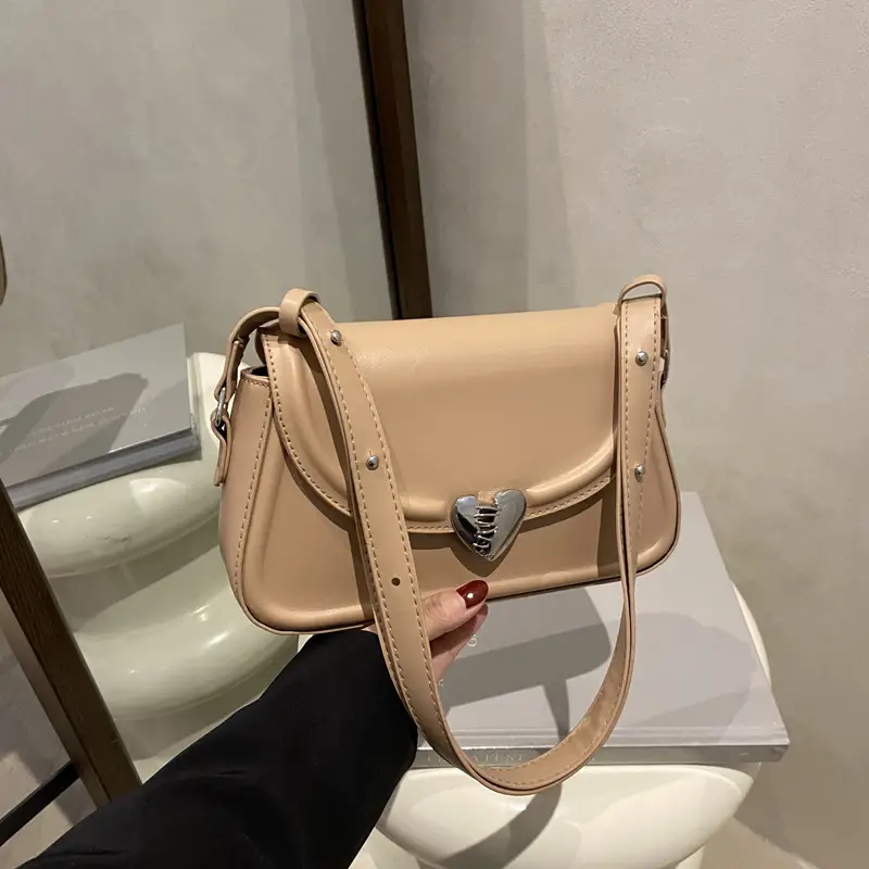 Pink Heart Lock Shoulder Bag for Women 2023 - Image 5
