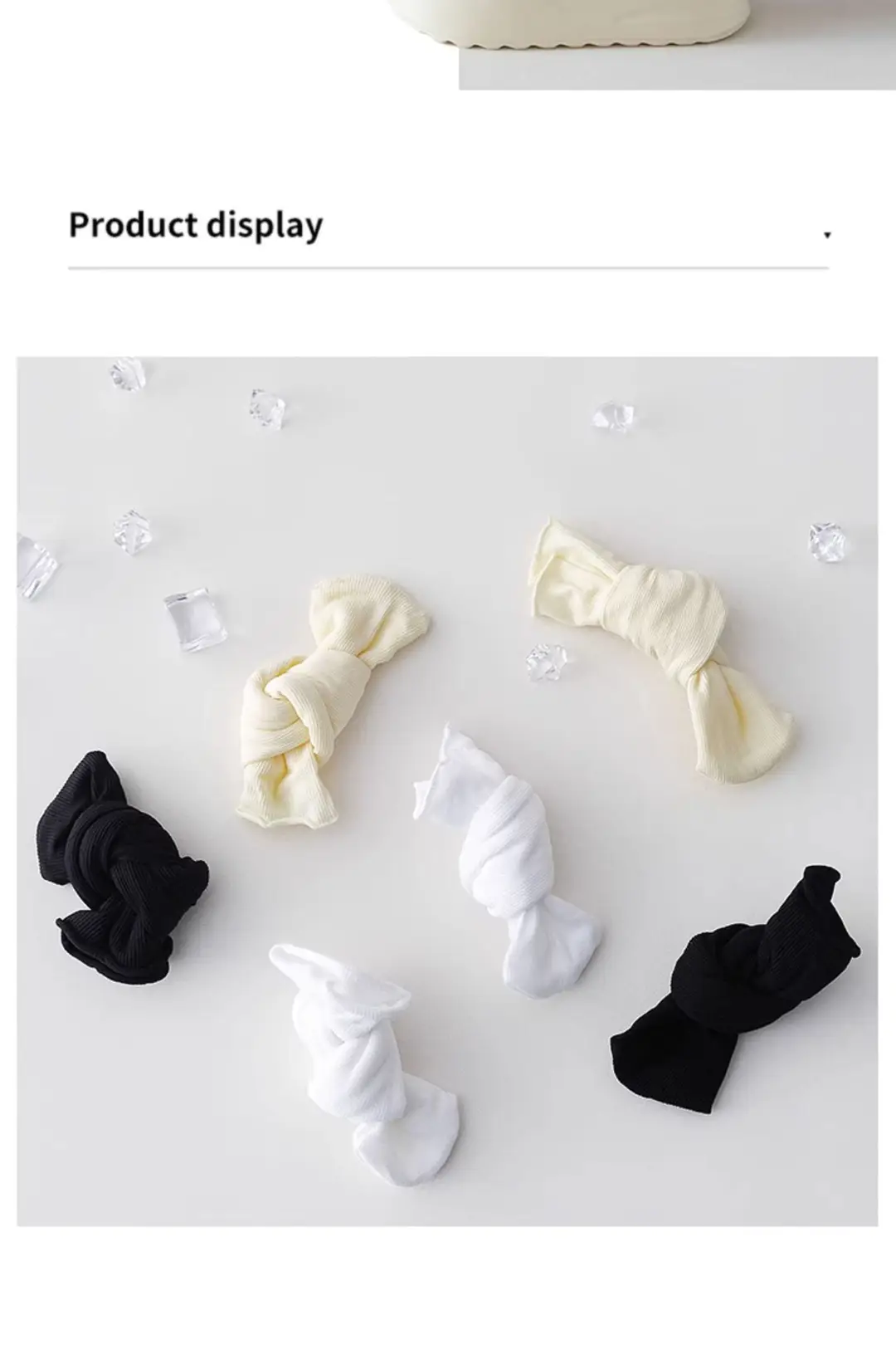 Ice Ice Socks Women's Summer Thin Women's Summer Stacking Socks Mid-barrel Spring and Autumn Black and White Ice Stockings Long-barrel Stockings — feature 10
