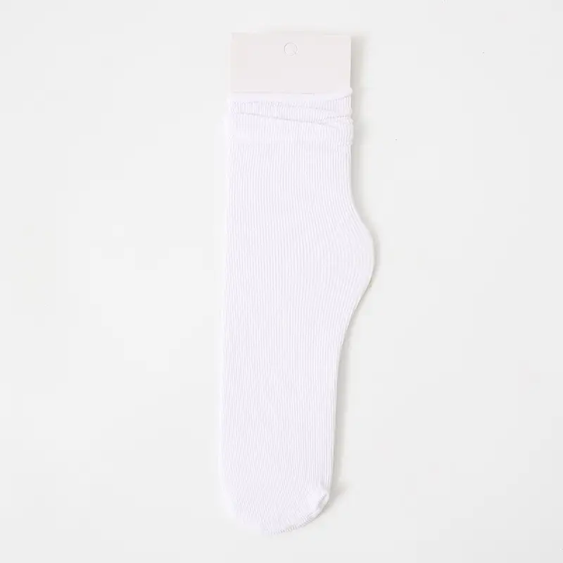 Ice Ice Socks Women's Summer Thin Women's Summer Stacking Socks Mid-barrel Spring and Autumn Black and White Ice Stockings Long-barrel Stockings