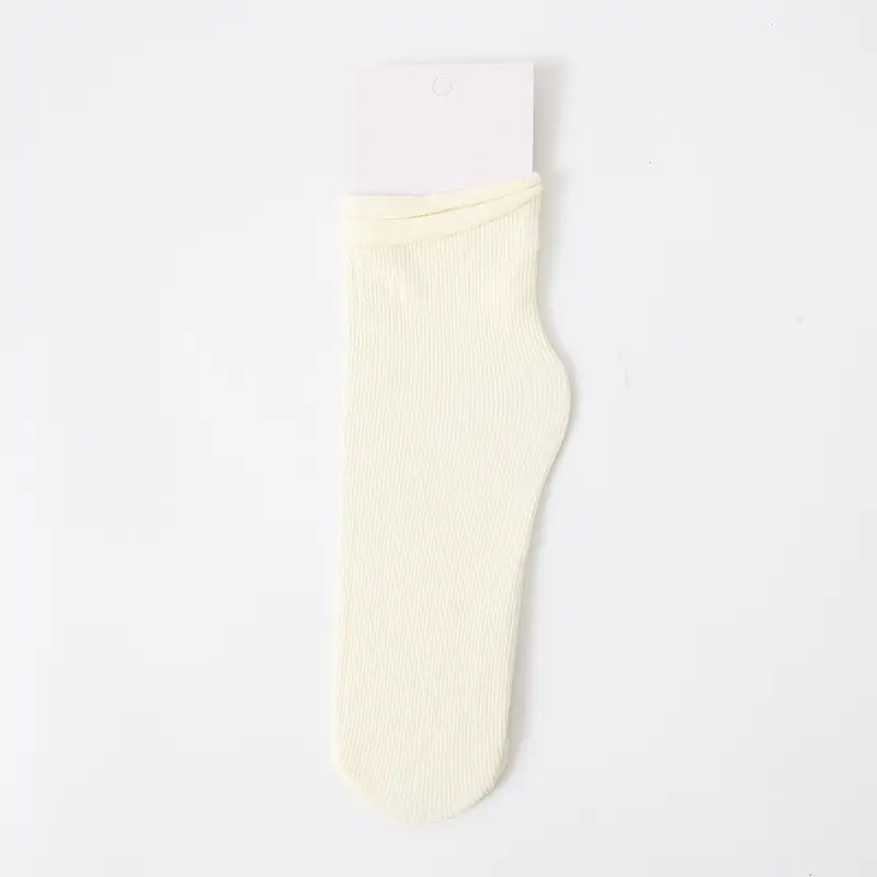 Ice Ice Socks Women's Summer Thin Women's Summer Stacking Socks Mid-barrel Spring and Autumn Black and White Ice Stockings Long-barrel Stockings