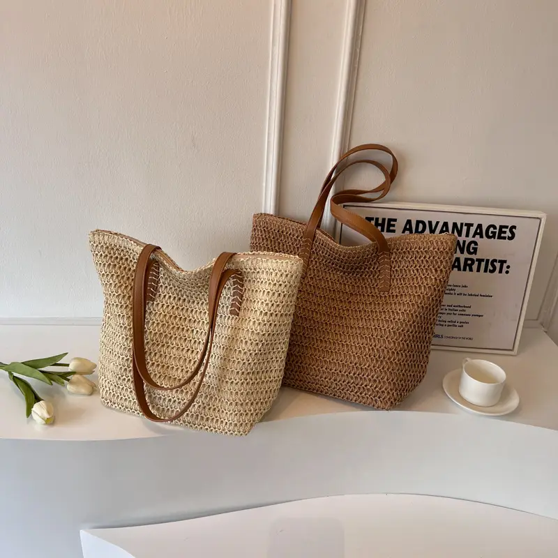 Women's Straw Shoulder Bag Large Capacity Korean Style - Image 4