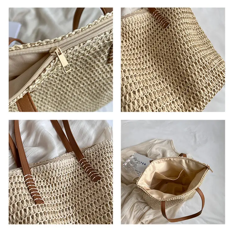 Women's Straw Shoulder Bag Large Capacity Korean Style — feature 12
