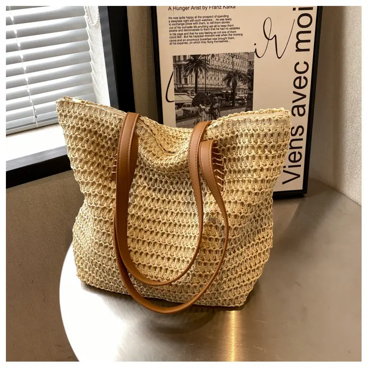 Women's Straw Shoulder Bag Large Capacity Korean Style — feature 14