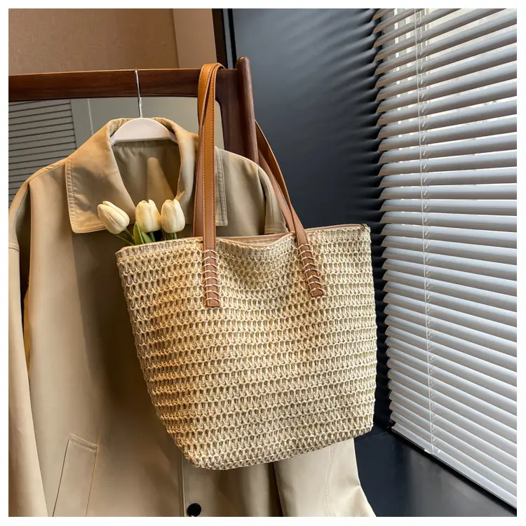 Women's Straw Shoulder Bag Large Capacity Korean Style — feature 18