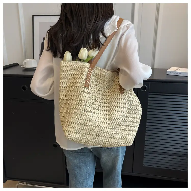 Women's Straw Shoulder Bag Large Capacity Korean Style — feature 20