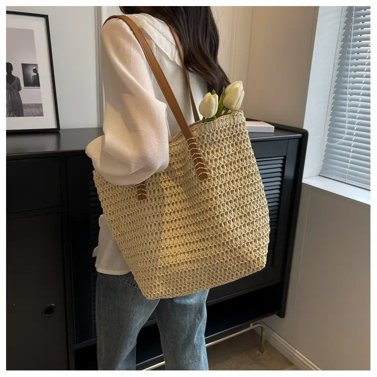 Women's Straw Shoulder Bag Large Capacity Korean Style — feature 22