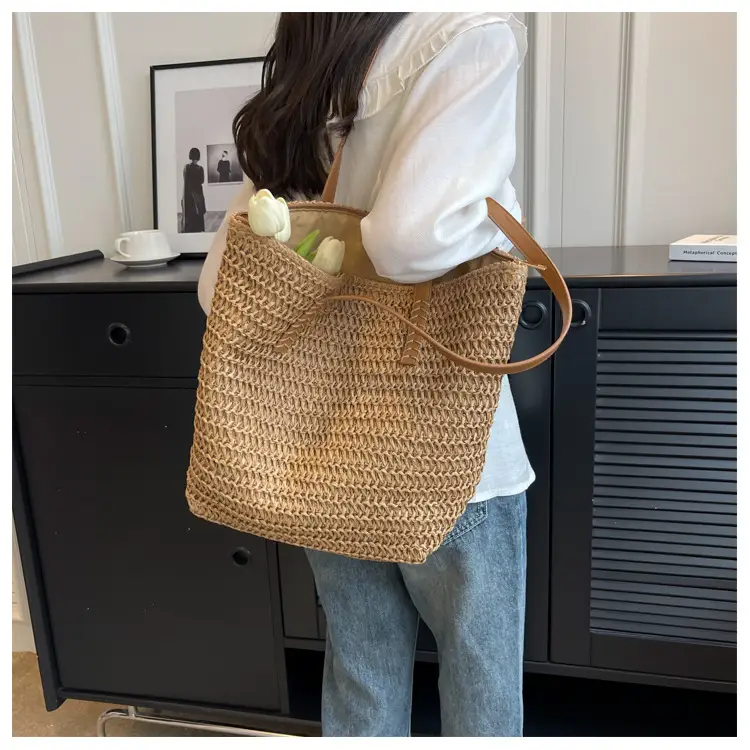 Women's Straw Shoulder Bag Large Capacity Korean Style — feature 23