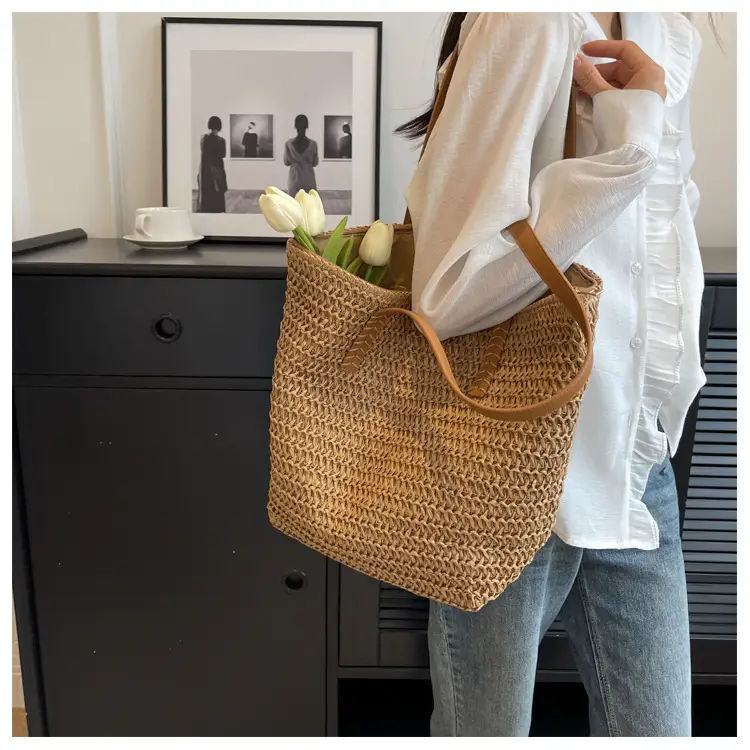 Women's Straw Shoulder Bag Large Capacity Korean Style — feature 24