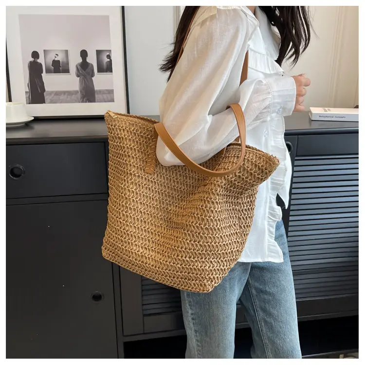 Women's Straw Shoulder Bag Large Capacity Korean Style — feature 25