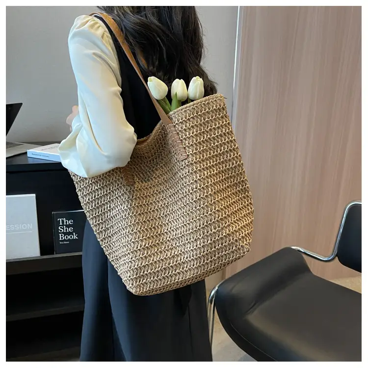 Women's Straw Shoulder Bag Large Capacity Korean Style — feature 27