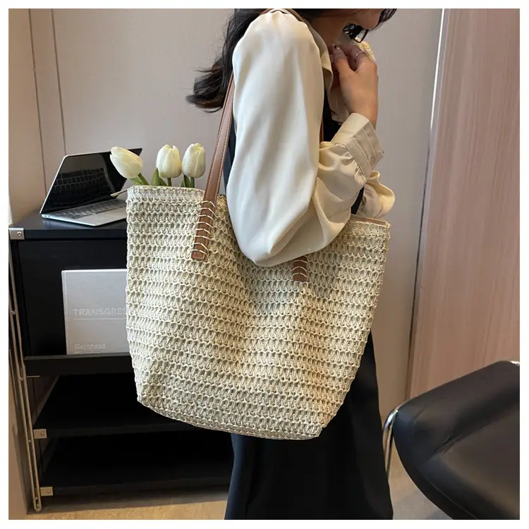 Women's Straw Shoulder Bag Large Capacity Korean Style — feature 29