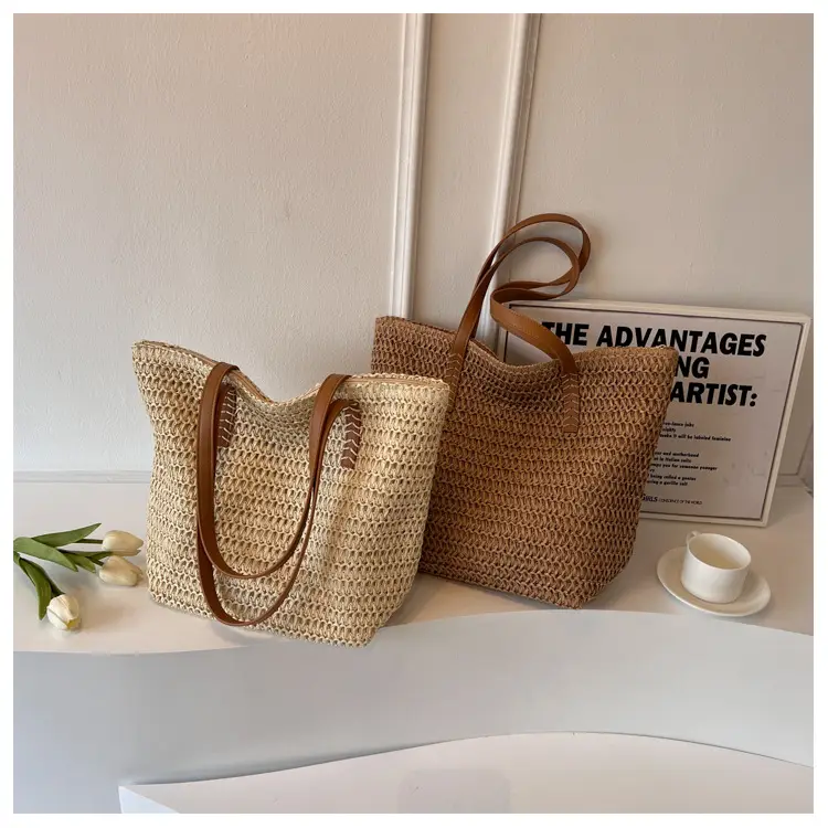 Women's Straw Shoulder Bag Large Capacity Korean Style — feature 9
