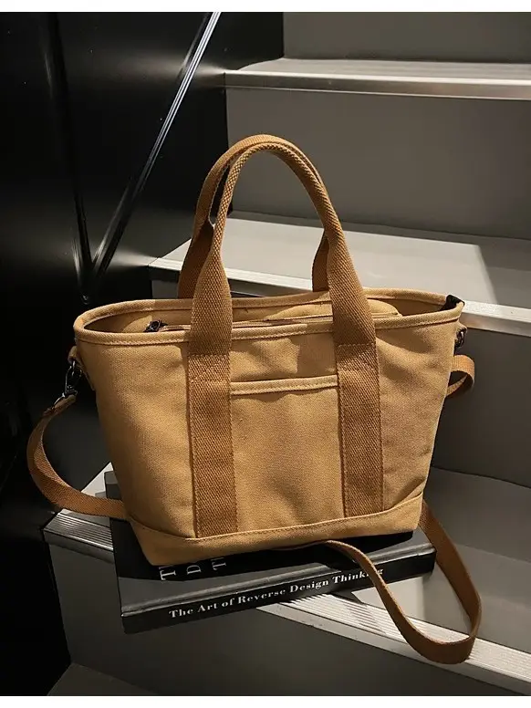 Canvas Shoulder Bag Large Capacity Casual Tote - Image 6