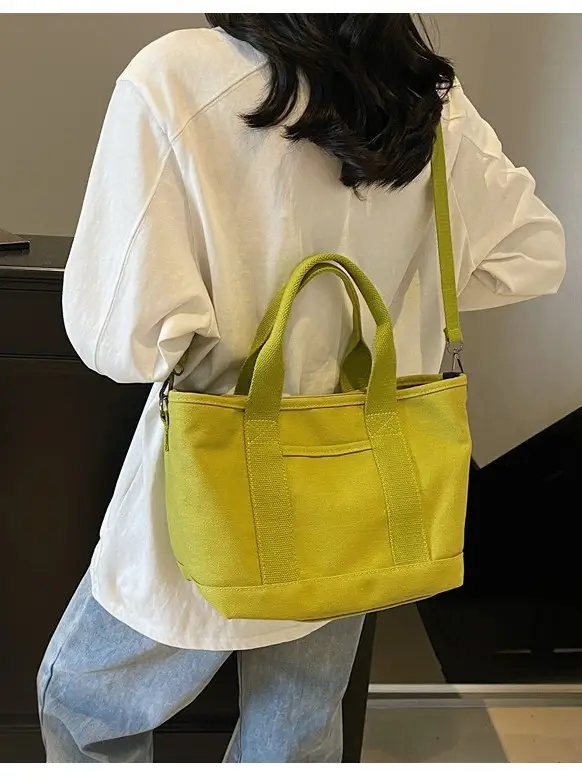 Canvas Shoulder Bag Large Capacity Casual Tote - Image 7