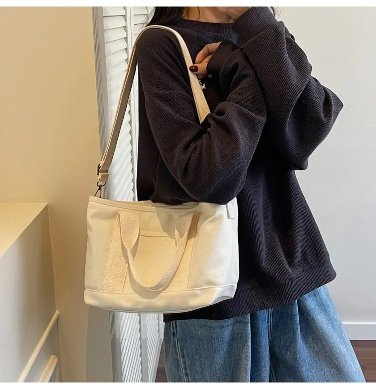 Canvas Shoulder Bag Large Capacity Casual Tote — feature 10