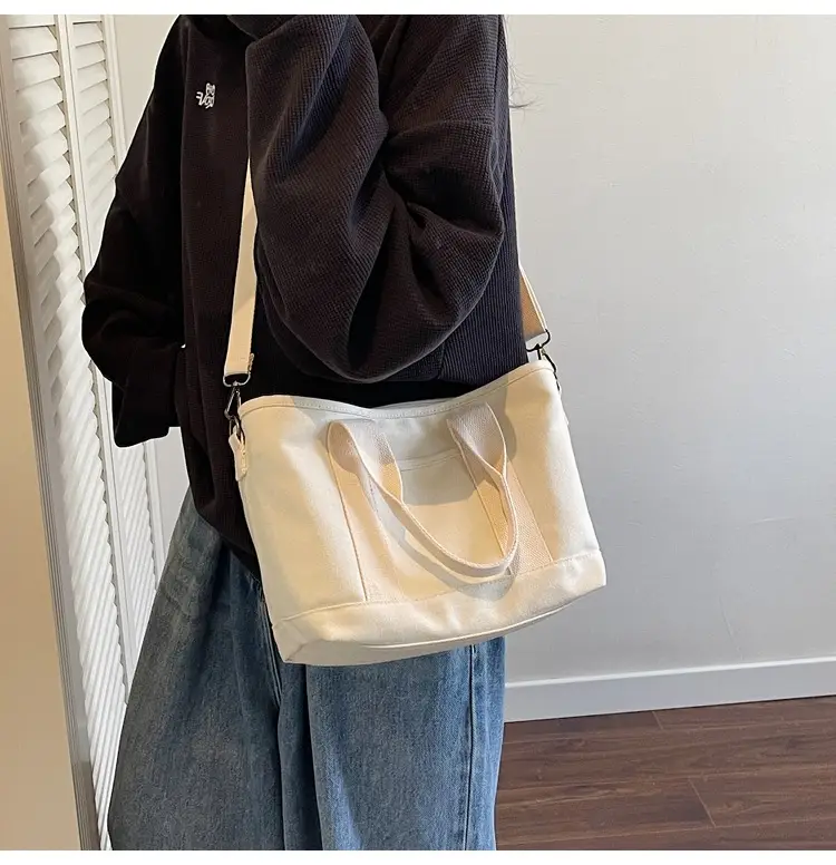Canvas Shoulder Bag Large Capacity Casual Tote — feature 11