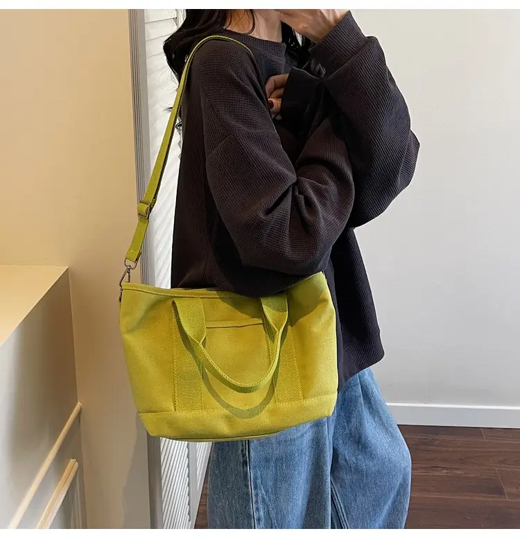 Canvas Shoulder Bag Large Capacity Casual Tote — feature 13