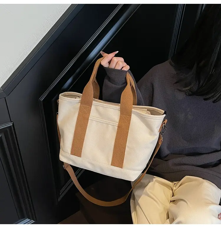 Canvas Shoulder Bag Large Capacity Casual Tote — feature 15