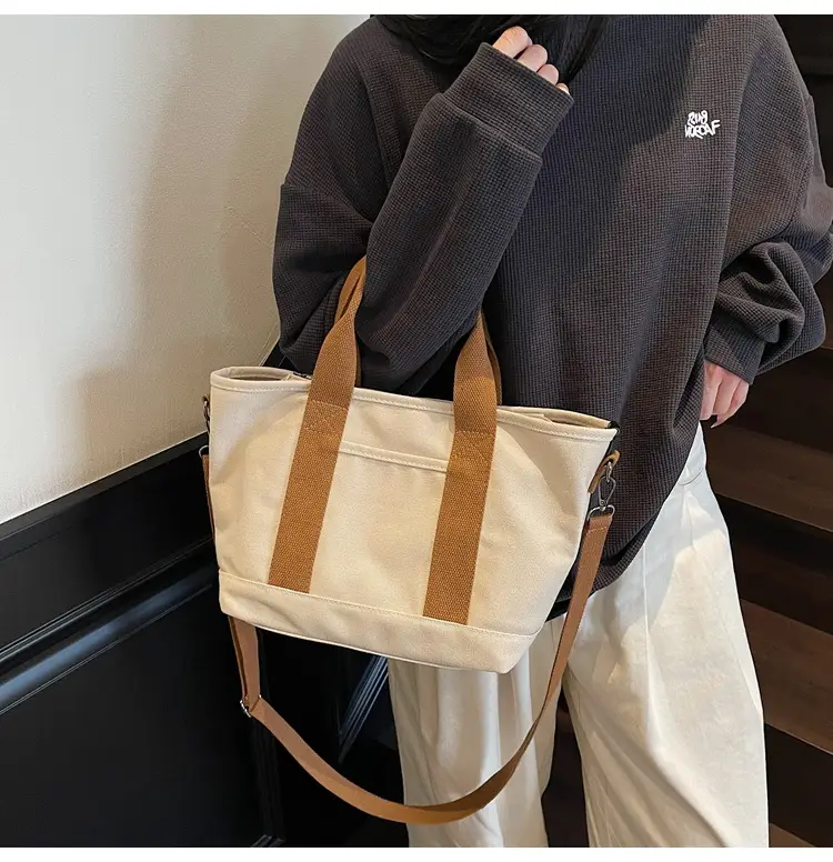 Canvas Shoulder Bag Large Capacity Casual Tote — feature 17