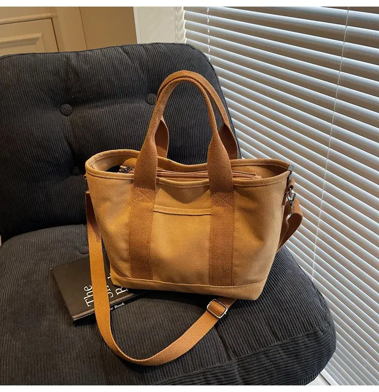 Canvas Shoulder Bag Large Capacity Casual Tote — feature 24