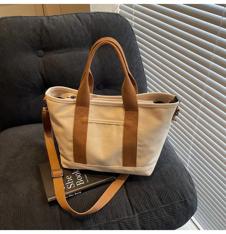Canvas Shoulder Bag Large Capacity Casual Tote — feature 26