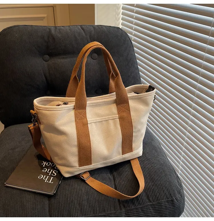 Canvas Shoulder Bag Large Capacity Casual Tote — feature 27