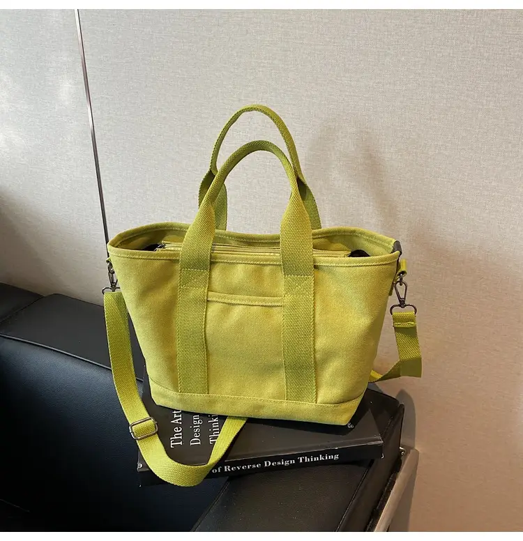 Canvas Shoulder Bag Large Capacity Casual Tote - Image 5