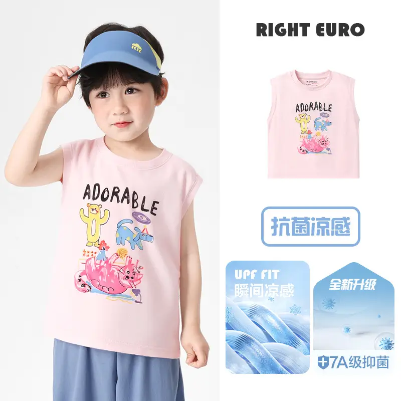 Right European Boys Summer Vest White 2026 - Image 3