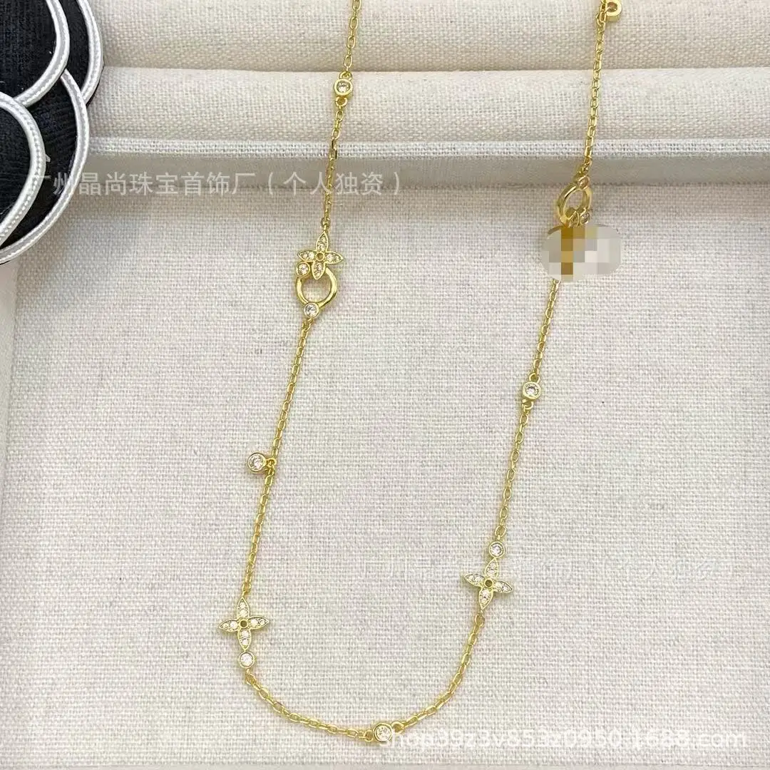 2025 New Product L's Silver 3-Piece Clover Necklace — feature 18