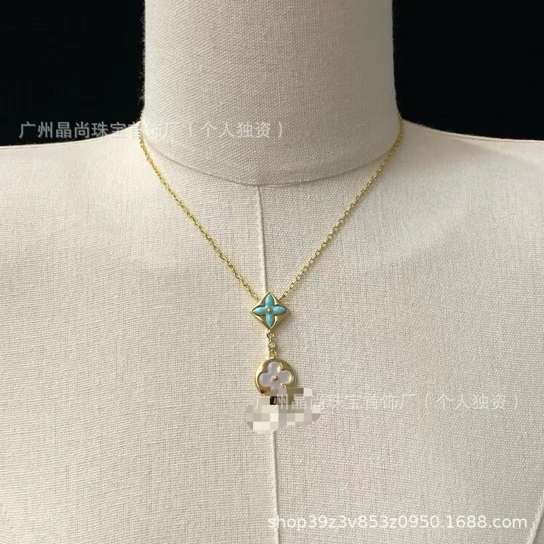 2025 New Product L's Silver 3-Piece Clover Necklace - Image 22