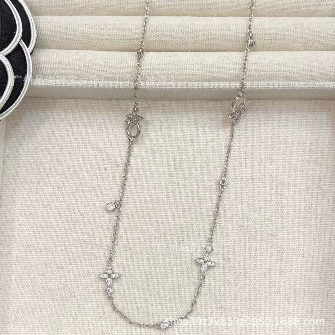 2025 New Product L's Silver 3-Piece Clover Necklace - Image 29