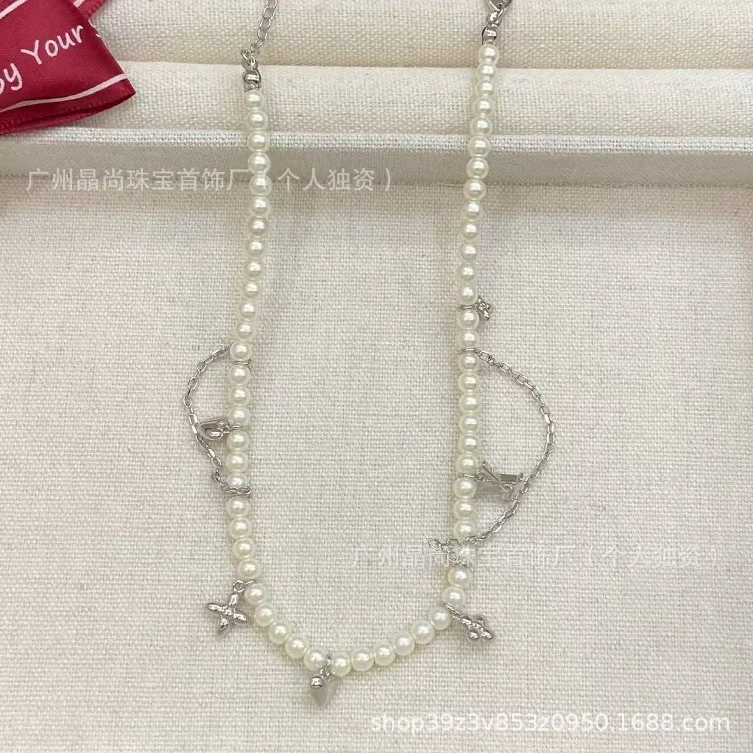 2025 New Product L's Silver 3-Piece Clover Necklace - Image 38