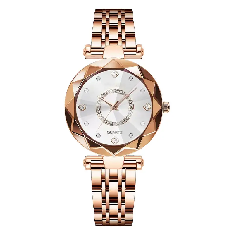 Women's Rose Gold Quartz Watch with Crystal Bracelet - Image 3