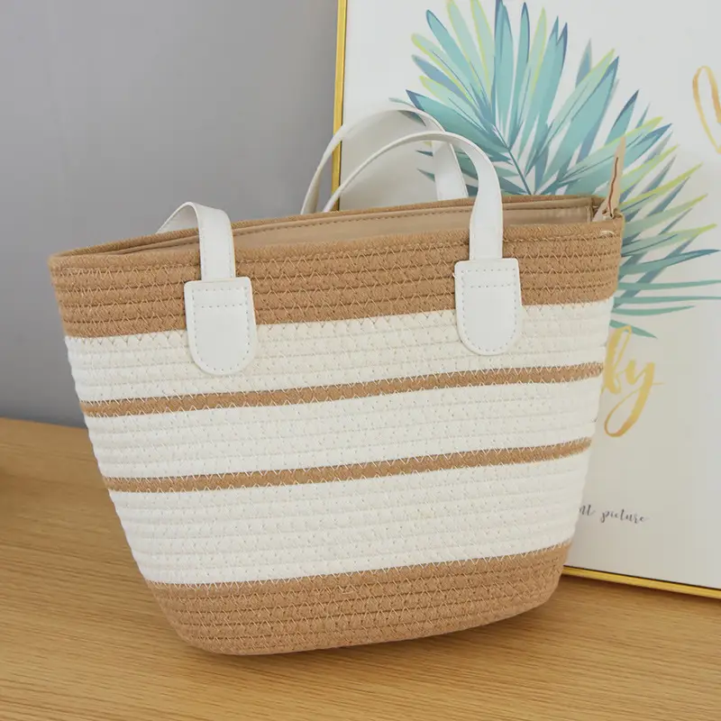 Women's Straw Beach Bag Large Capacity One Shoulder — feature 11