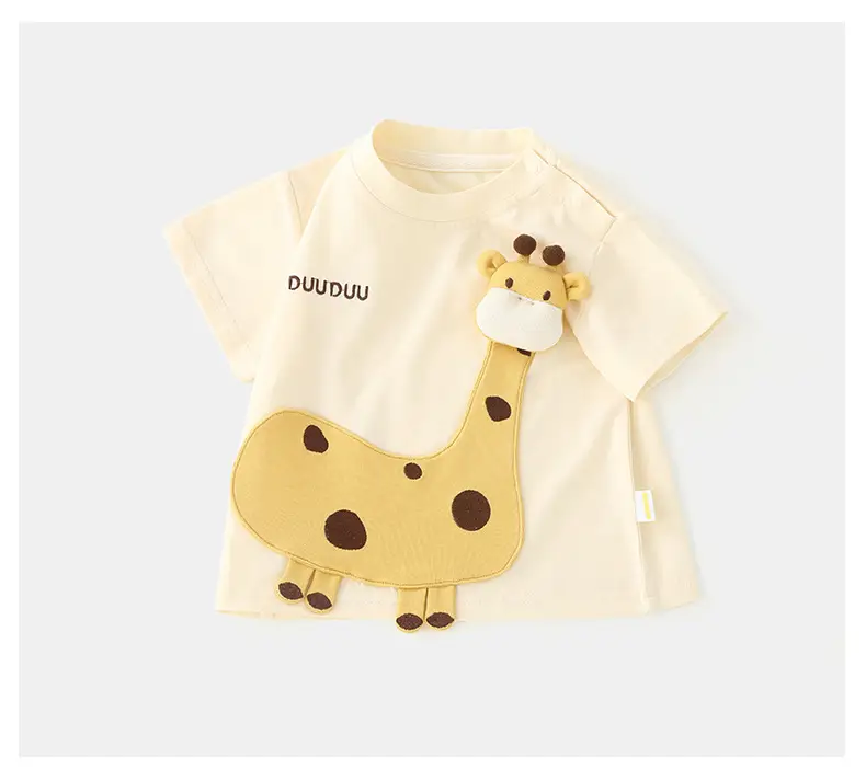Baby Girl Romper Summer T-Shirt with Digital Display — feature 15