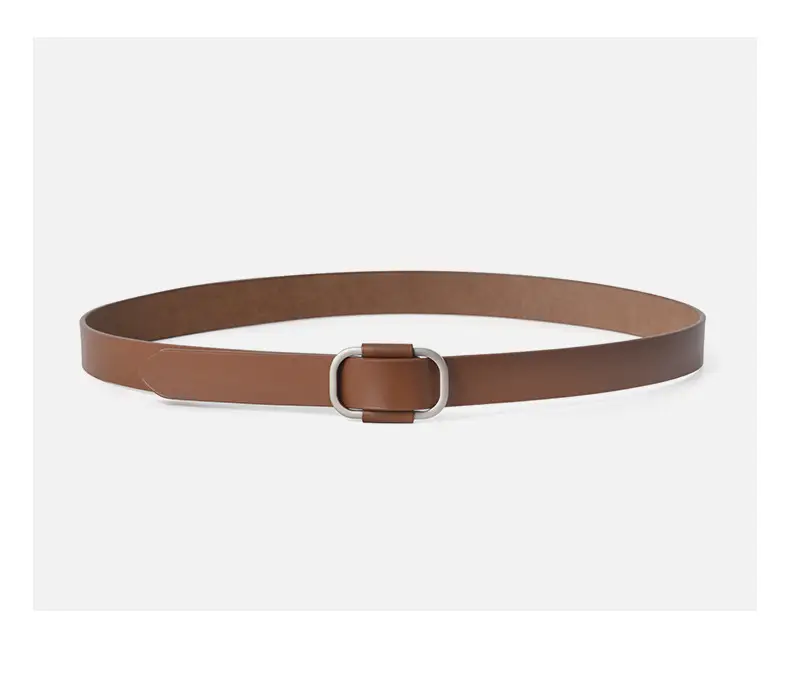Caramel Genuine Leather Women's Belt — feature 8