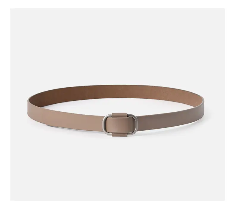 Caramel Genuine Leather Women's Belt — feature 9