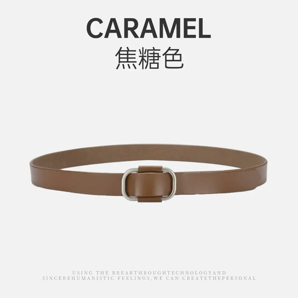 Caramel Genuine Leather Women's Belt